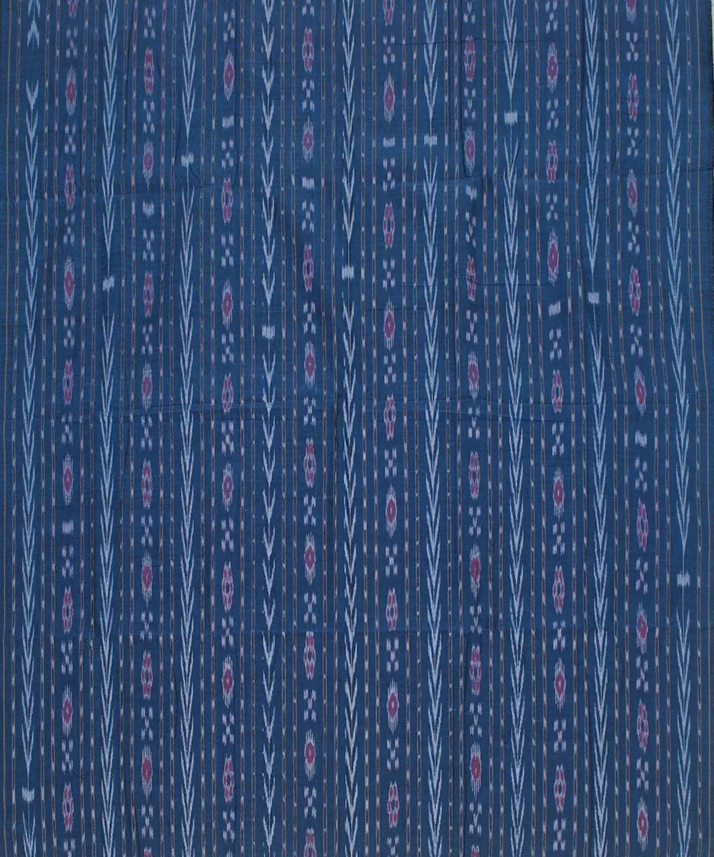 2.4 m indigo handwoven cotton nuapatna dress material