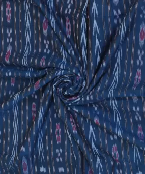 2.4 m indigo handwoven cotton nuapatna dress material