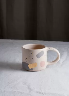 Abstract Pink & Lilac Large Mug - Off White