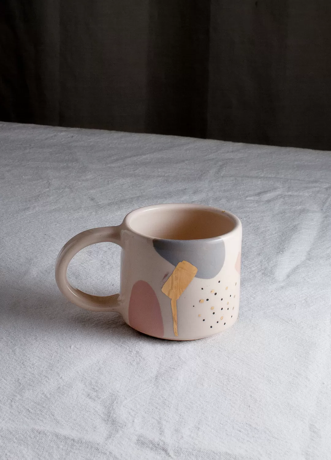 Abstract Pink & Lilac Large Mug - Off White