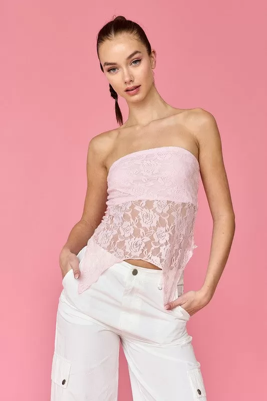 Anna Lace Tube Top