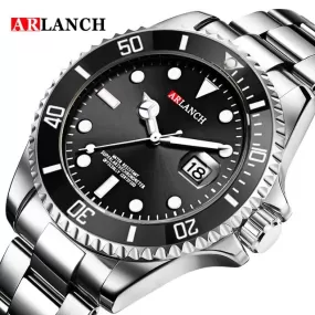 ARLANCH Men's Quartz Watch Top Brand Full Steel Luminous Date Waterproof Sport Business Quartz Watch S4729967