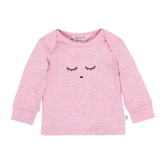 Baby Smile Face Tee in Pink