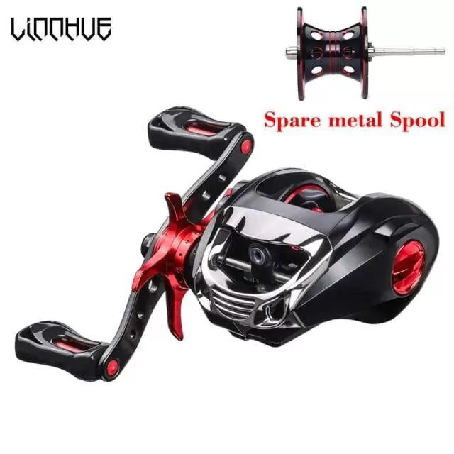 Baitcasting Reel BT2000 8kg Drag SFS Double Brake System Saltwater Reel 6.3:1 High Speed Metal Spare Spool Fishing Reel