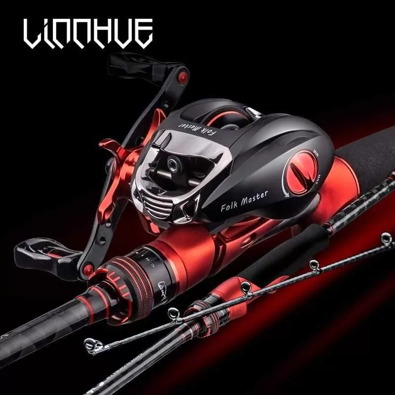 Baitcasting Reel BT2000 8kg Drag SFS Double Brake System Saltwater Reel 6.3:1 High Speed Metal Spare Spool Fishing Reel