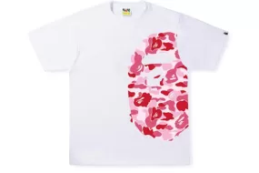 BAPE ABC SIDE BIG APE TEE WHITE / PINK