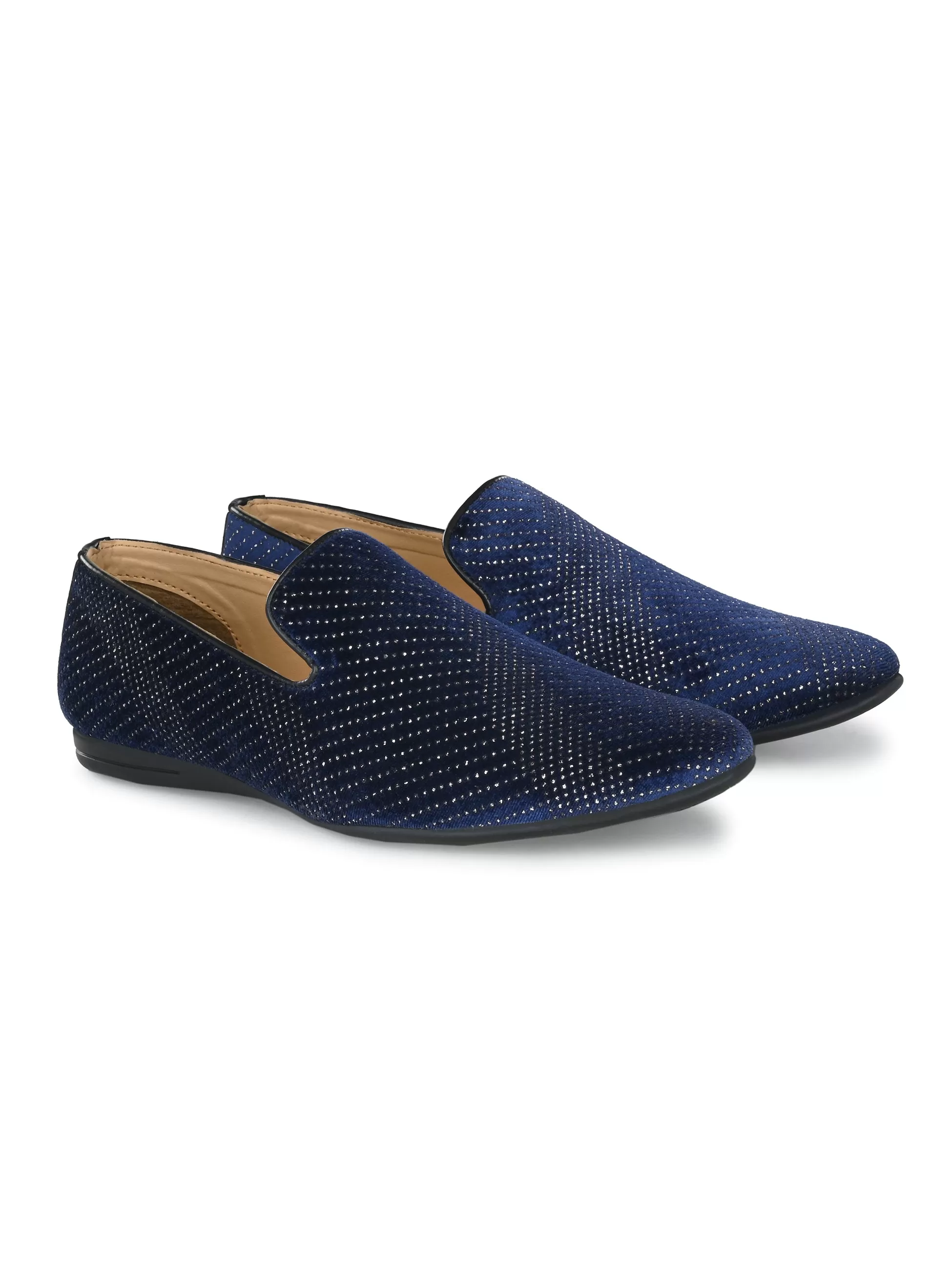 Basit Blue Formal Slip-Ons