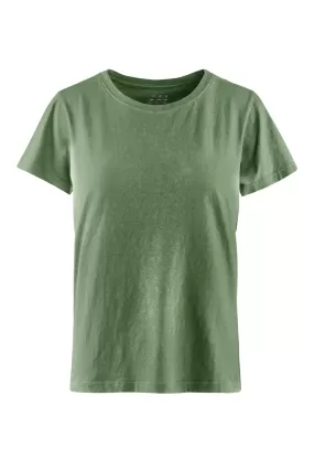 Bomboogie women's crew neck short sleeve t-shirt TW7357TJSNS 305 wasbi green