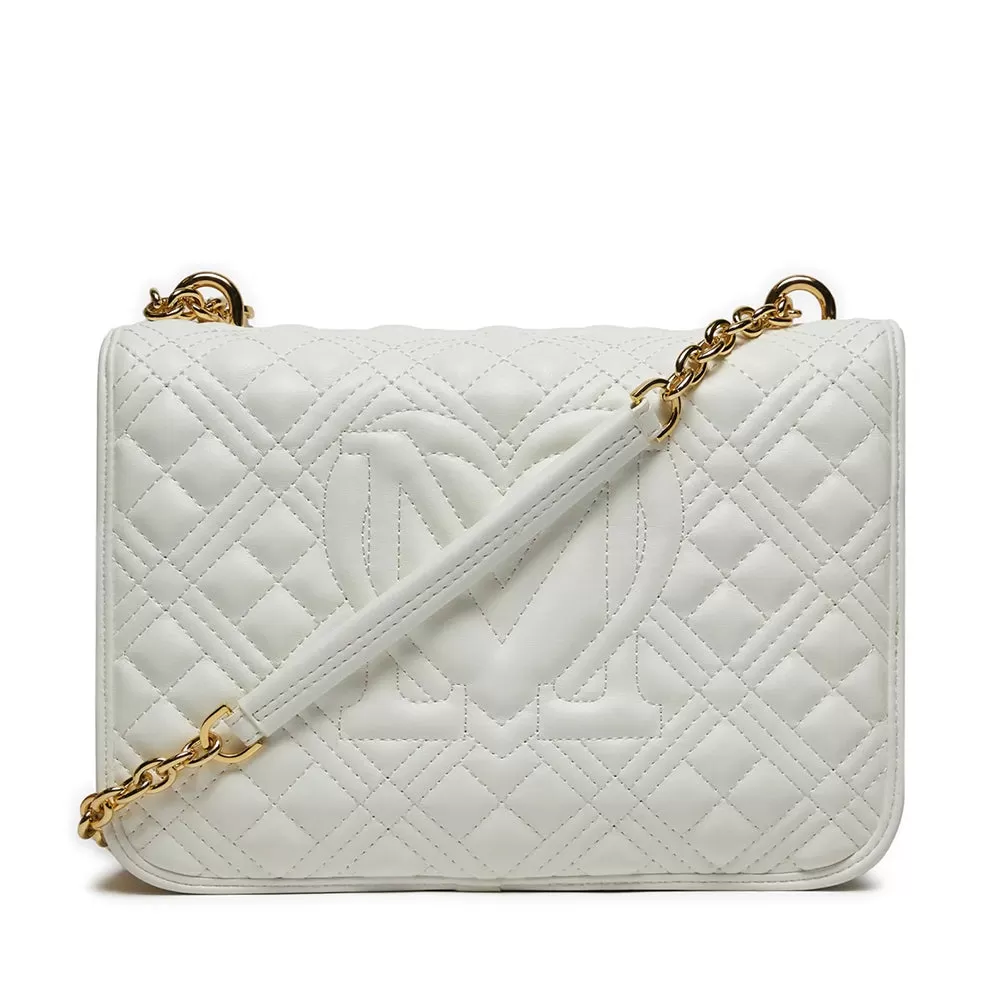 Borsa Donna a Spalla e Tracolla LOVE MOSCHINO linea Quilted Bianco