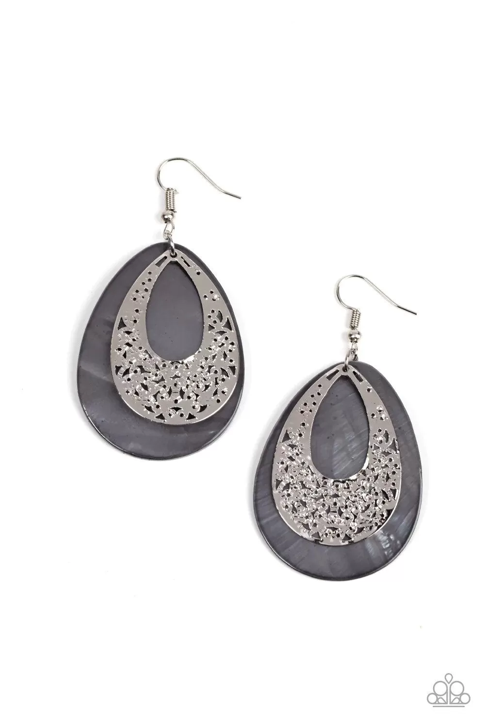 Bountiful Beaches Silver Earrings - Paparazzi Accessories