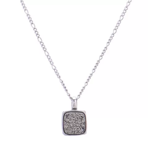 Boxie Square Druzy Necklace