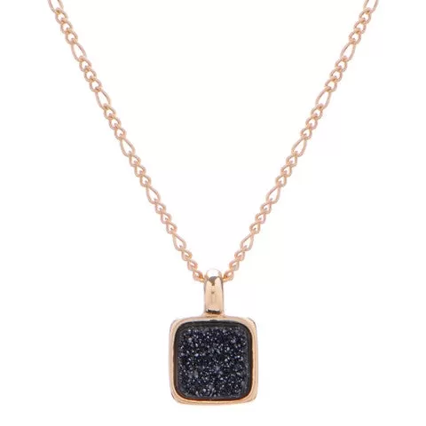 Boxie Square Druzy Necklace