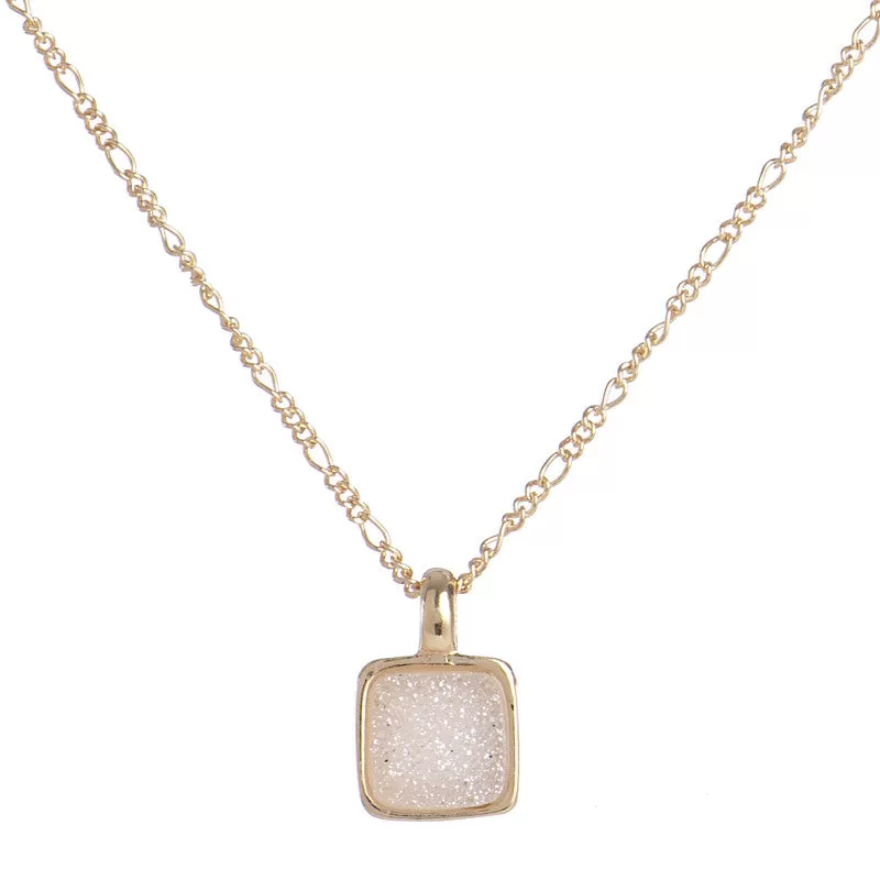 Boxie Square Druzy Necklace