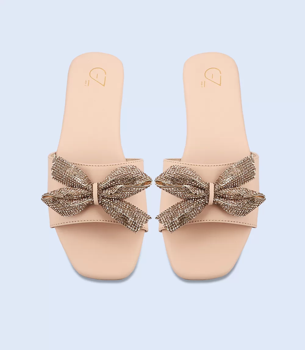 BW7378-NUDE-Women Casual Slipper