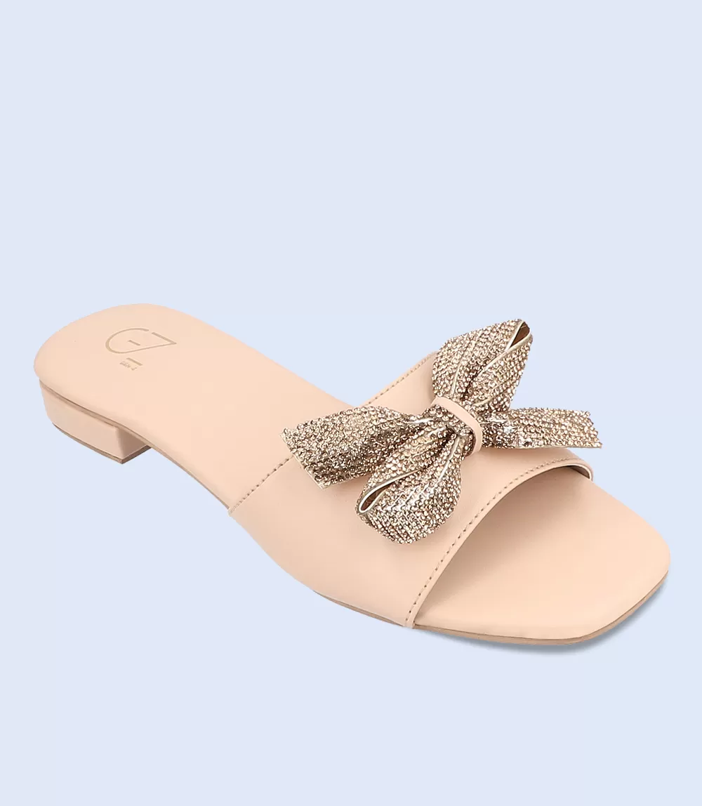 BW7378-NUDE-Women Casual Slipper