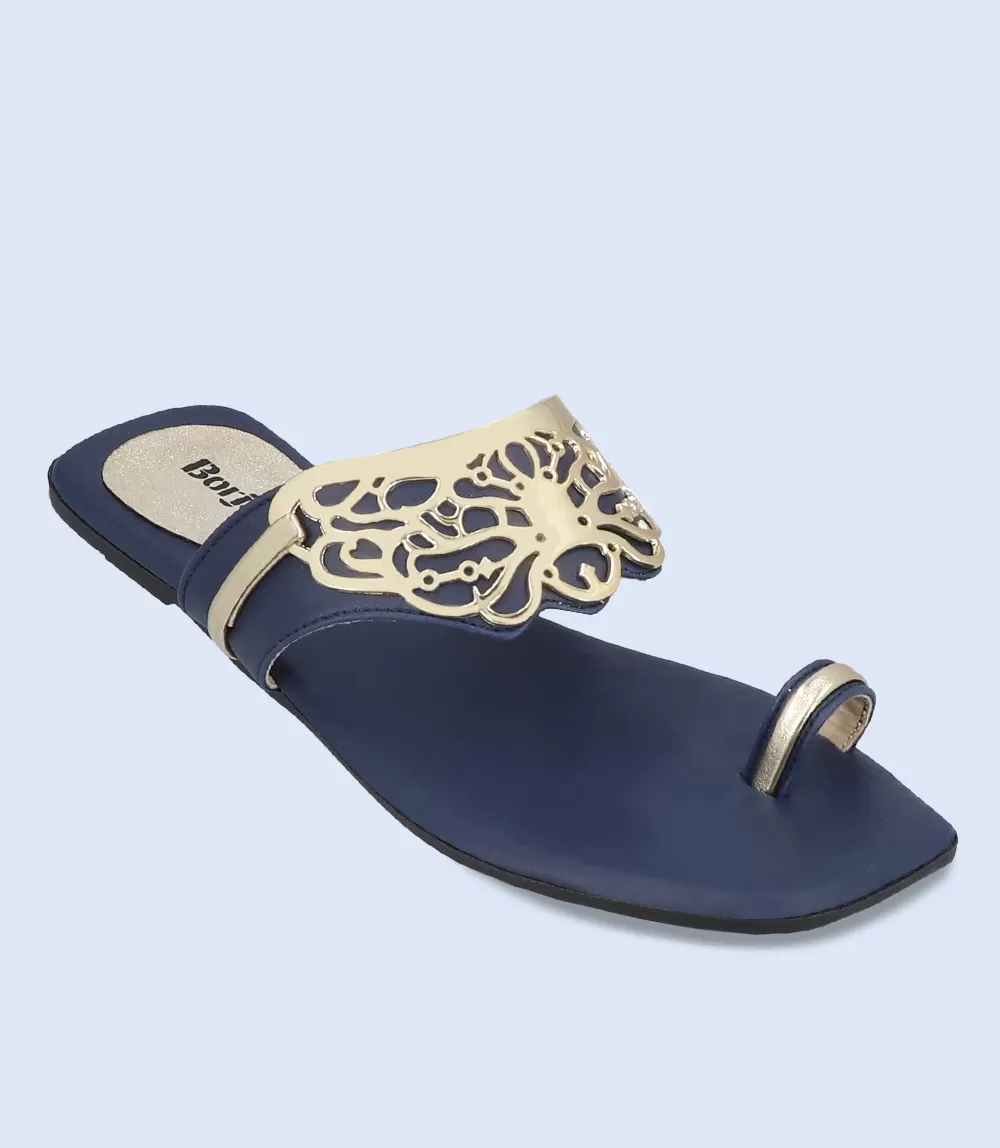 BW8044-NAVY-Women Casual Chappal