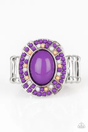 Colorfully Rustic Purple Ring - Paparazzi Accessories