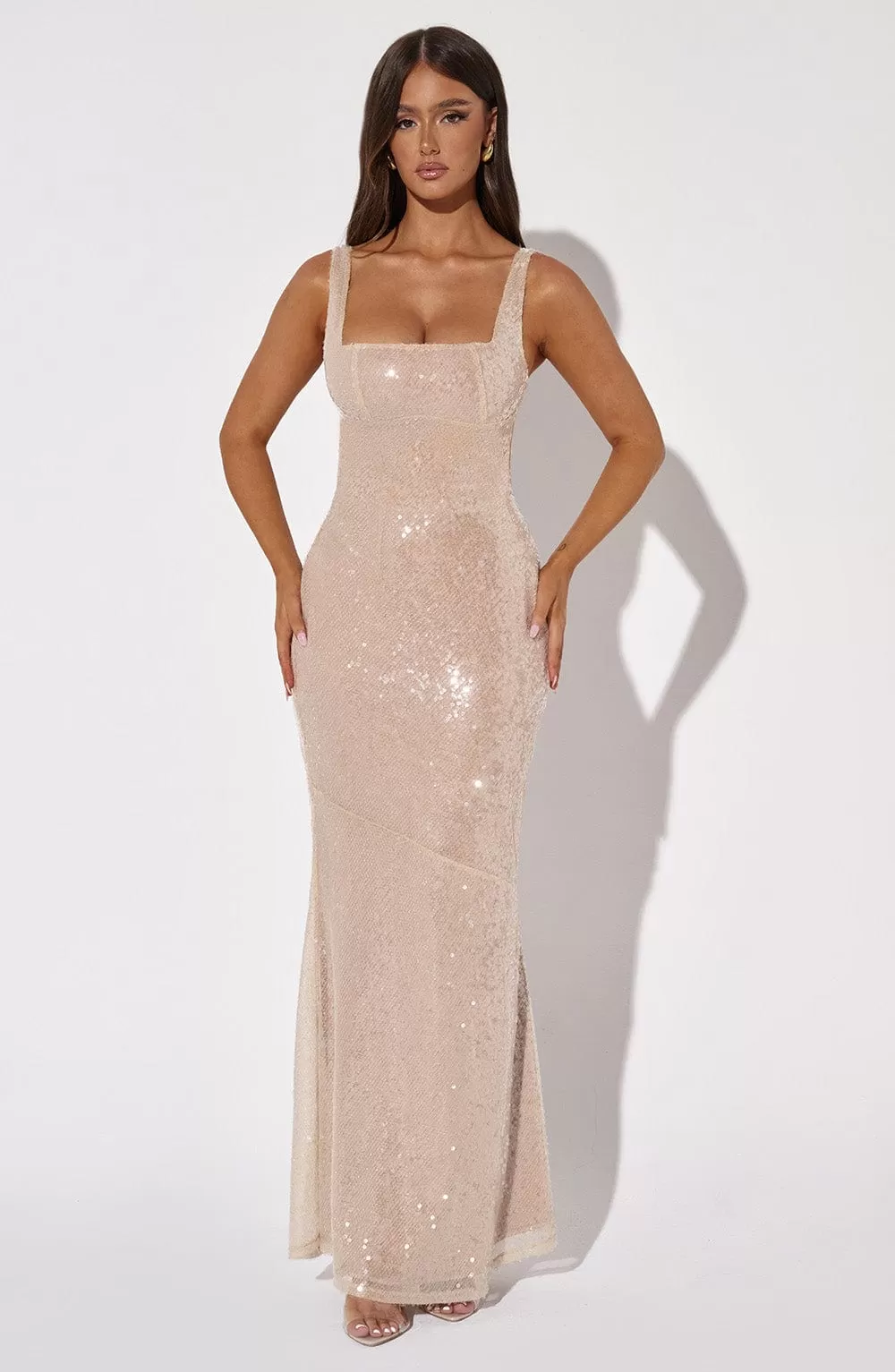 Corinne Maxi Dress - Nude