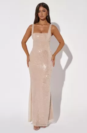 Corinne Maxi Dress - Nude