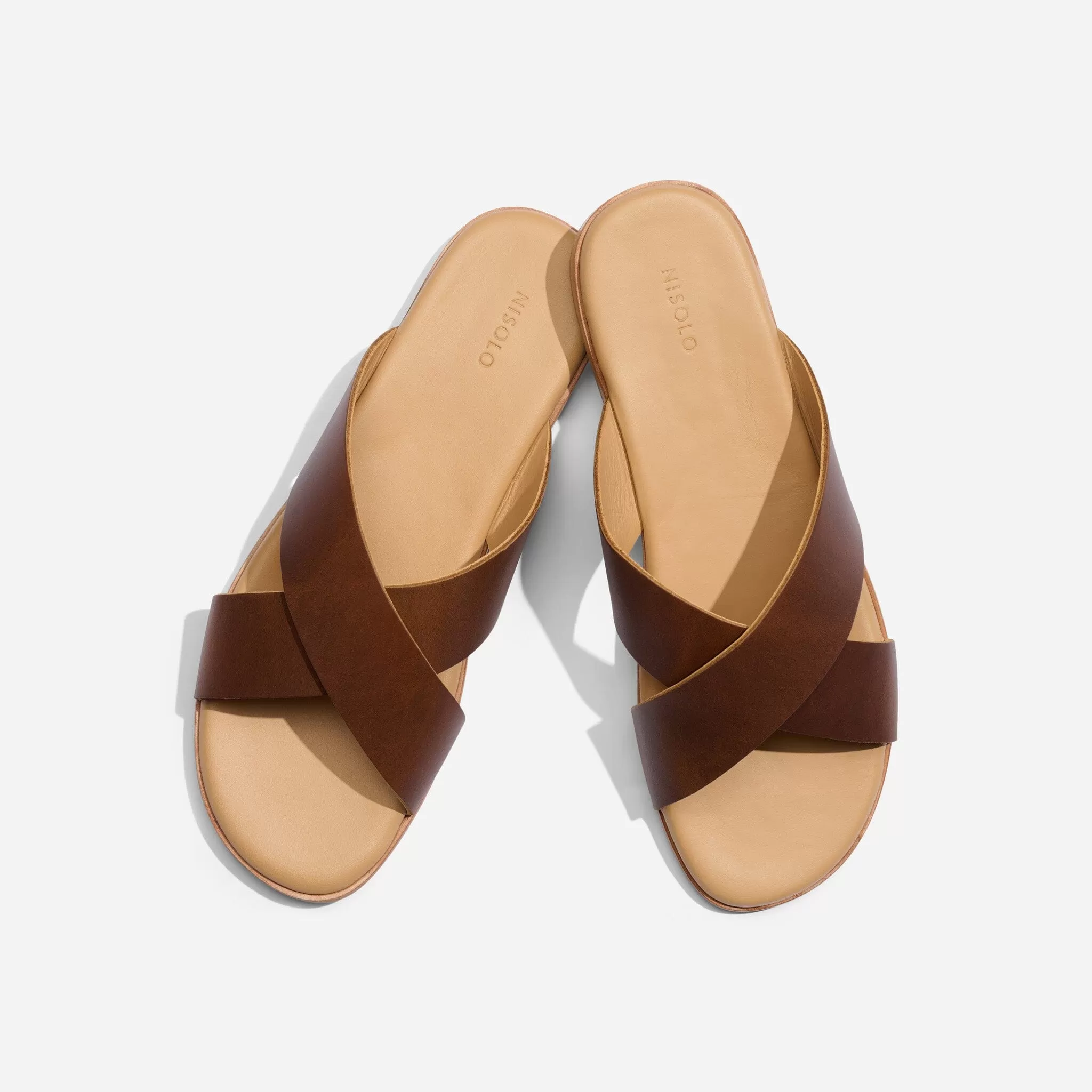 Dante Cross Strap Sandal Brown