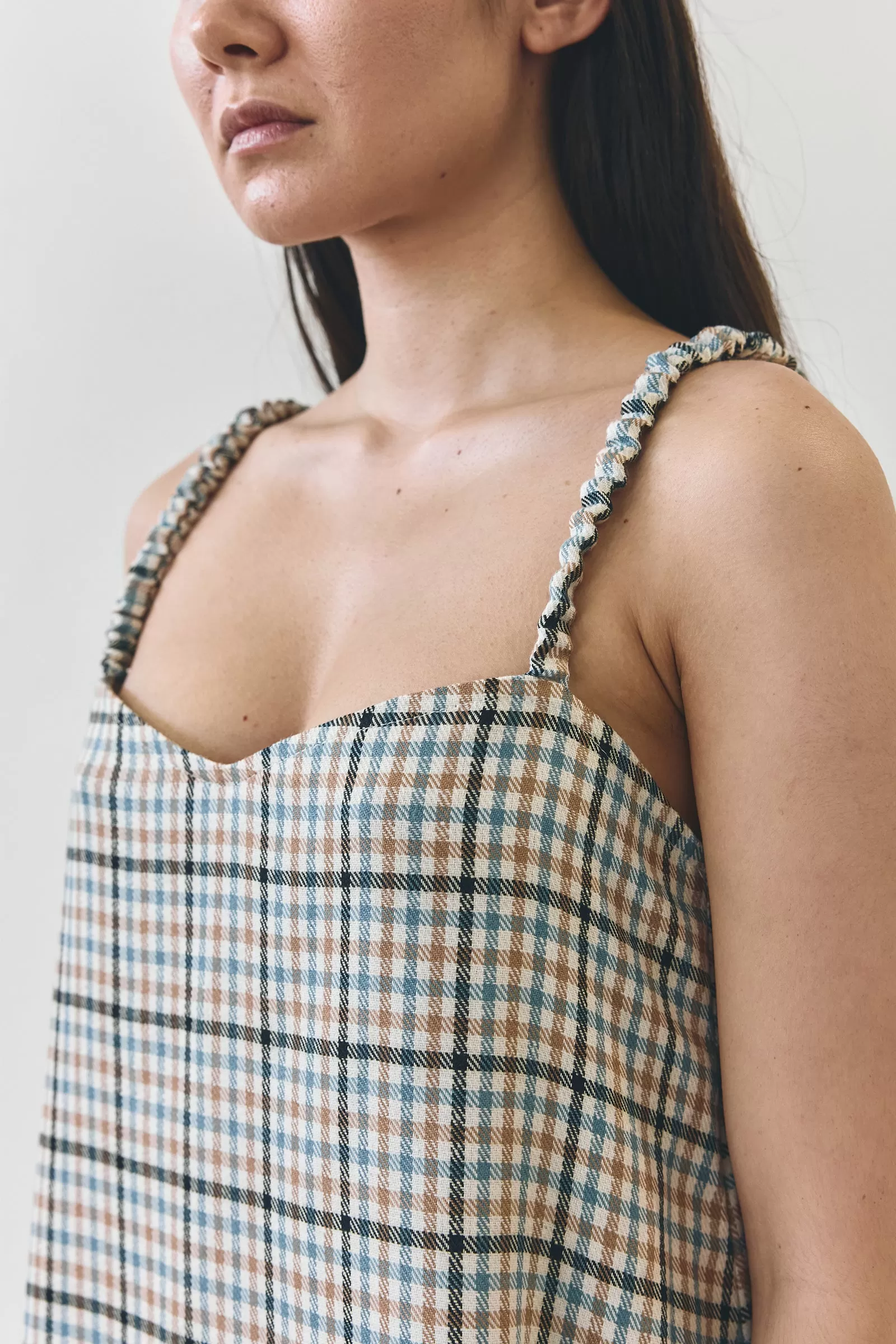 Heart Dress in Blue Plaid