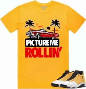 Jordan 14 Ginger Gold 14s Shirt to Match - RED PMR