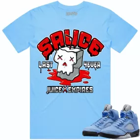 Jordan 5 University Blue 5s Shirt to Match - RED SAUCE