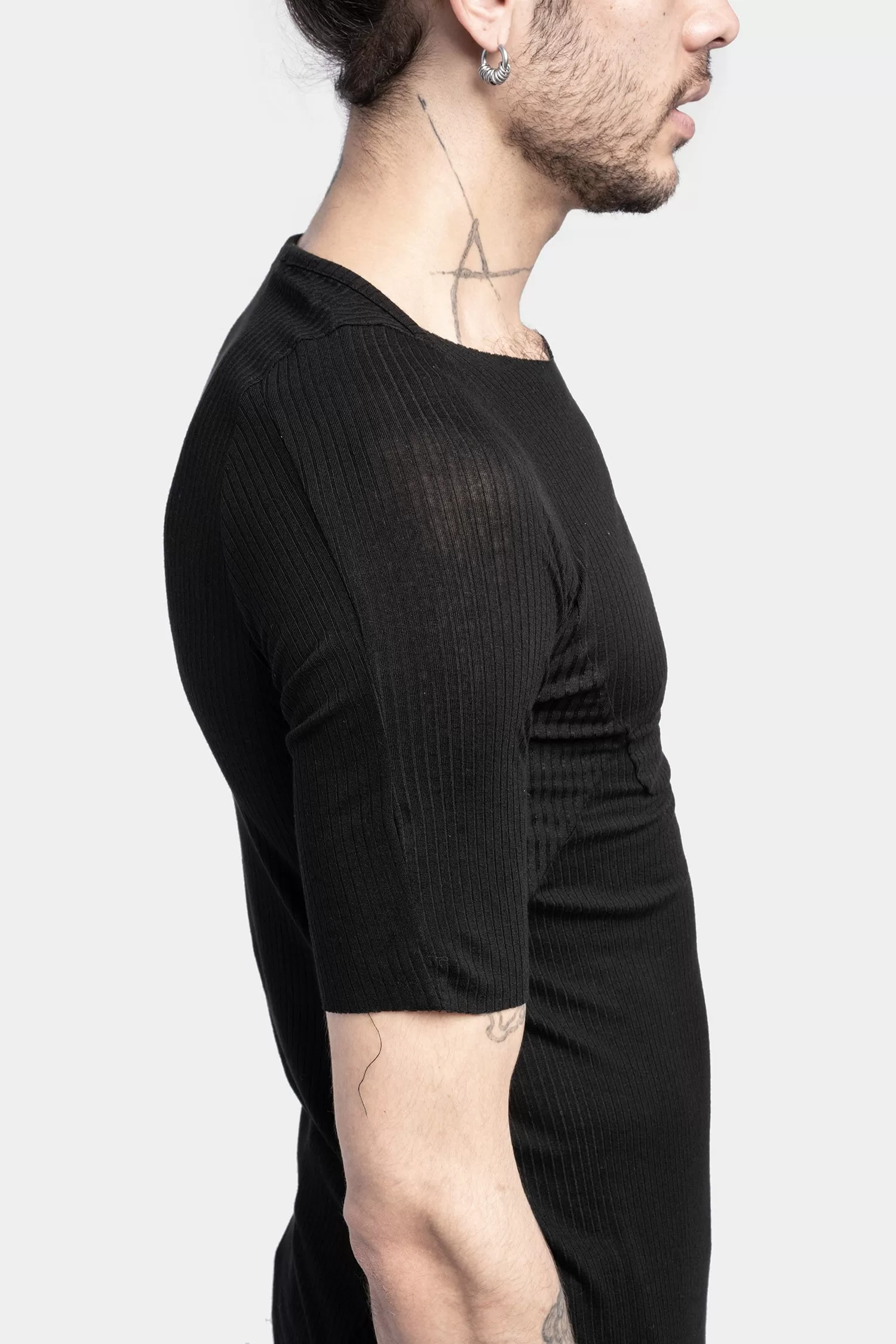 Lightweight layered rib t-shirt