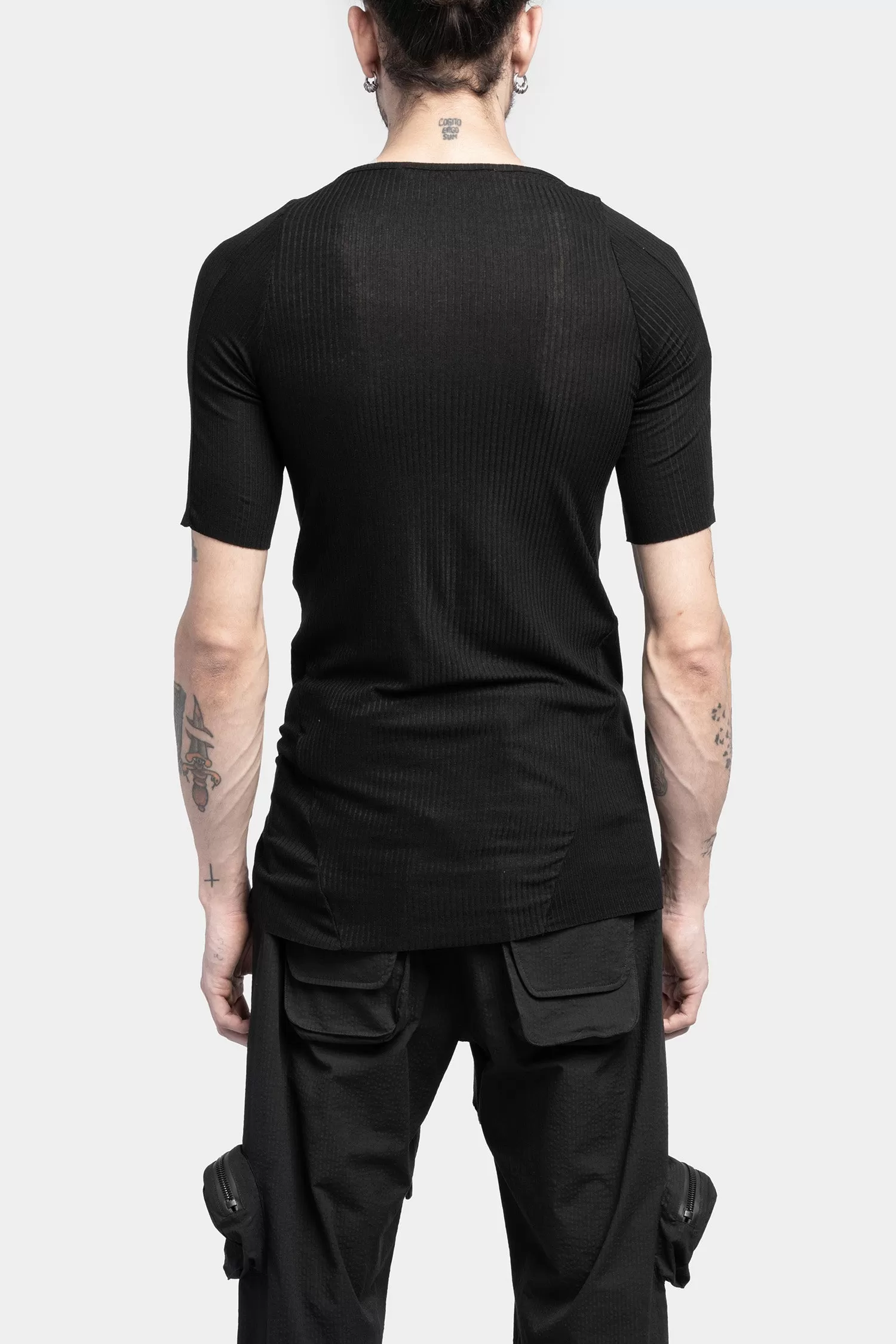 Lightweight layered rib t-shirt