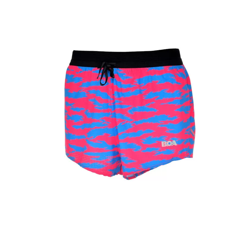 Men's Aeroelite 2" Split Shorts- Torn Camo Pink/Blue