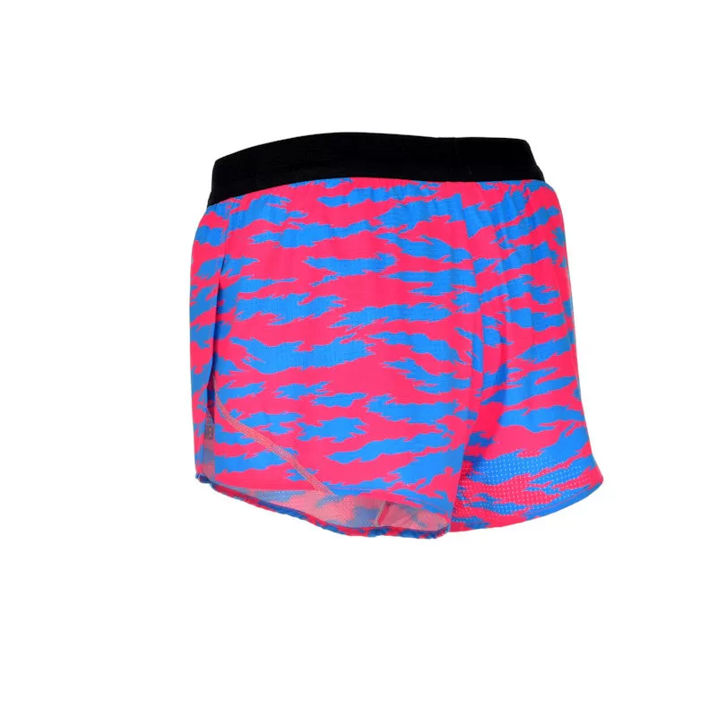 Men's Aeroelite 2" Split Shorts- Torn Camo Pink/Blue