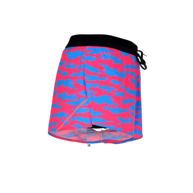 Men's Aeroelite 2" Split Shorts- Torn Camo Pink/Blue