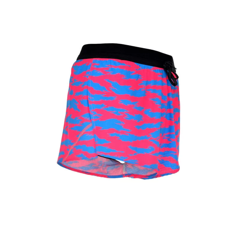 Men's Aeroelite 2" Split Shorts- Torn Camo Pink/Blue