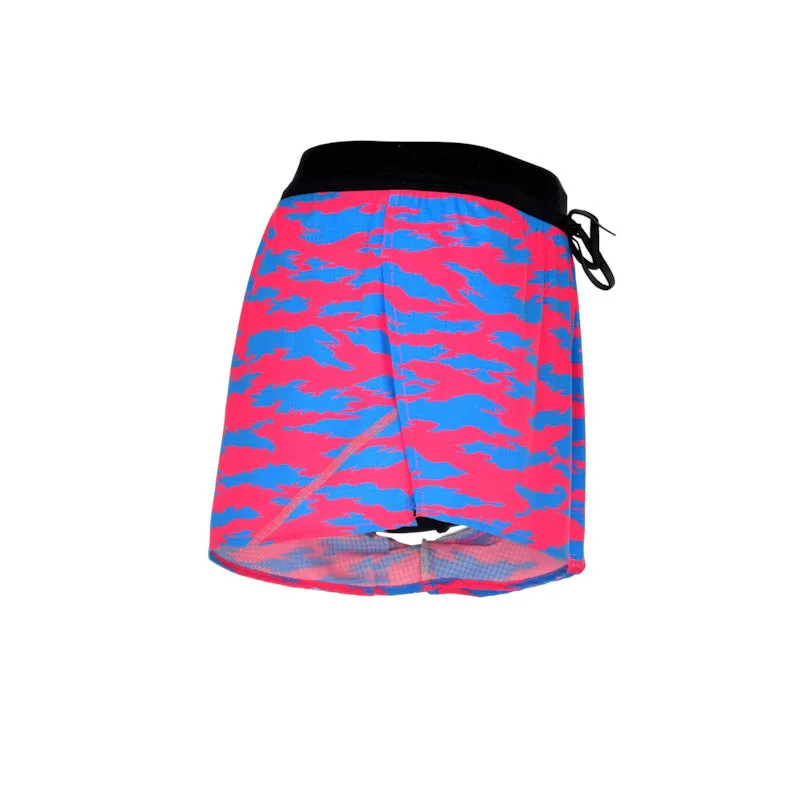 Men's Aeroelite 2" Split Shorts- Torn Camo Pink/Blue