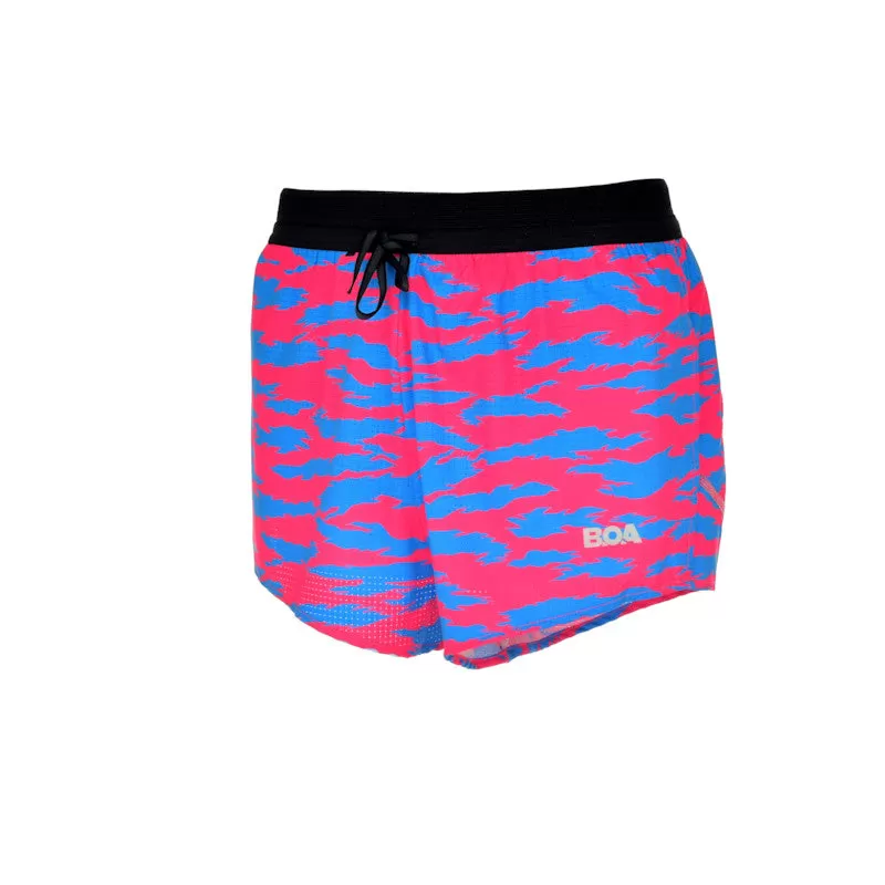 Men's Aeroelite 2" Split Shorts- Torn Camo Pink/Blue