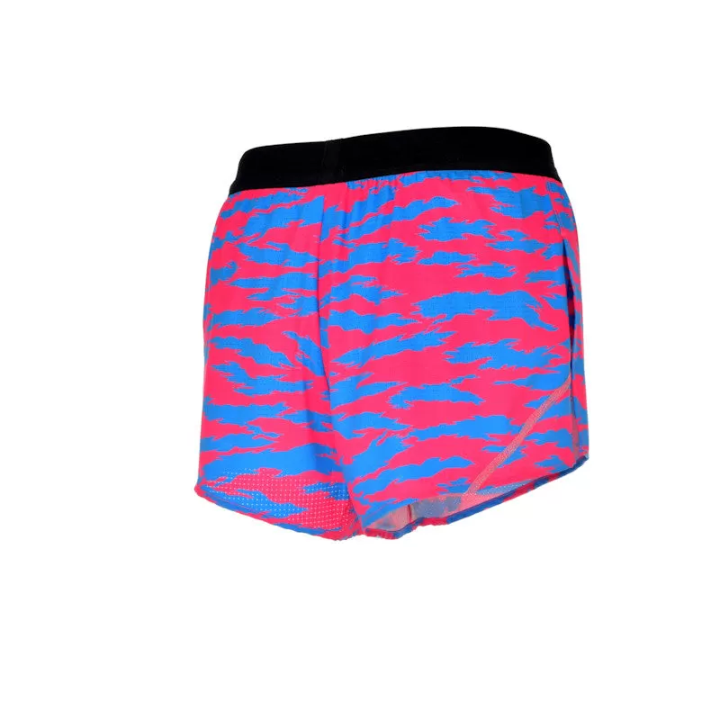 Men's Aeroelite 2" Split Shorts- Torn Camo Pink/Blue