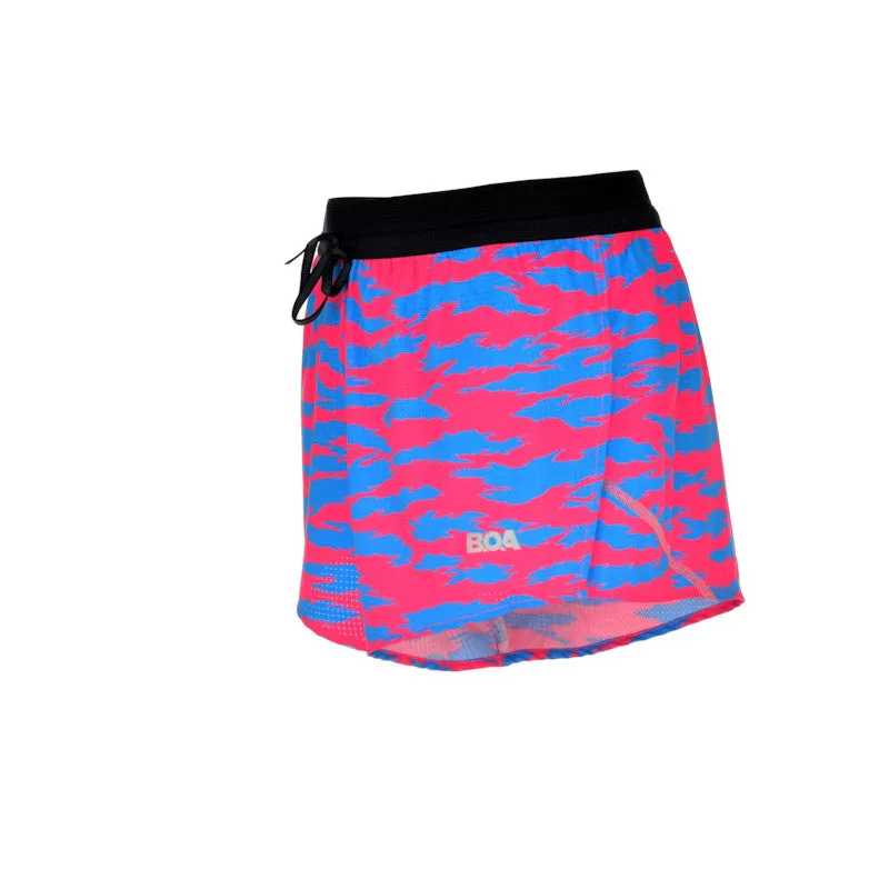 Men's Aeroelite 2" Split Shorts- Torn Camo Pink/Blue