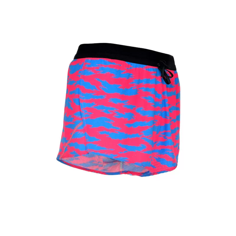 Men's Aeroelite 2" Split Shorts- Torn Camo Pink/Blue