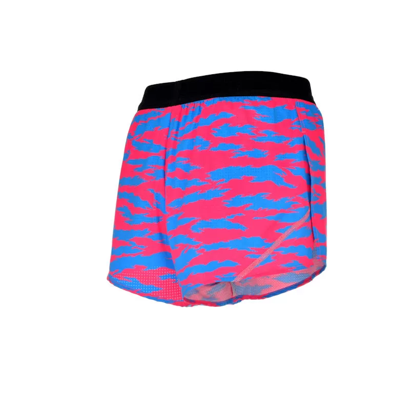 Men's Aeroelite 2" Split Shorts- Torn Camo Pink/Blue