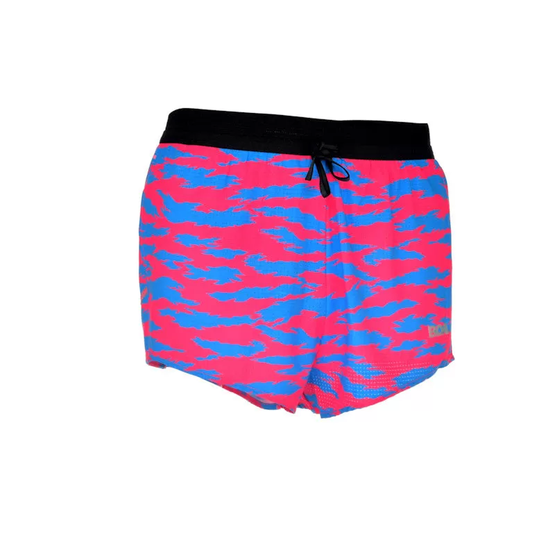 Men's Aeroelite 2" Split Shorts- Torn Camo Pink/Blue