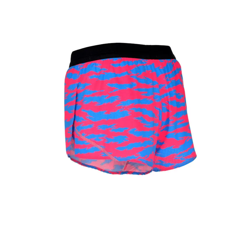 Men's Aeroelite 2" Split Shorts- Torn Camo Pink/Blue