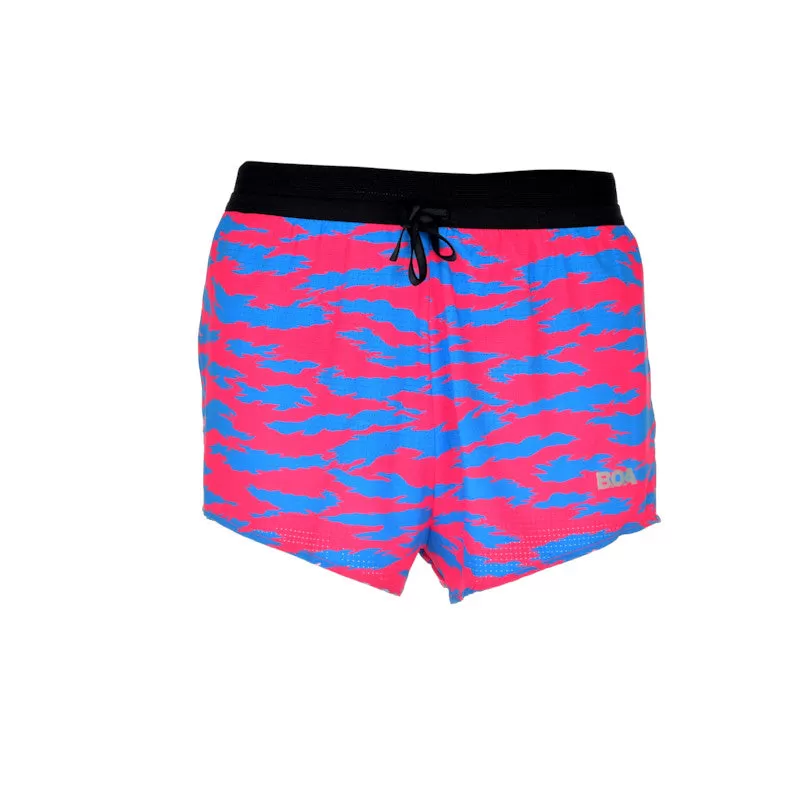 Men's Aeroelite 2" Split Shorts- Torn Camo Pink/Blue