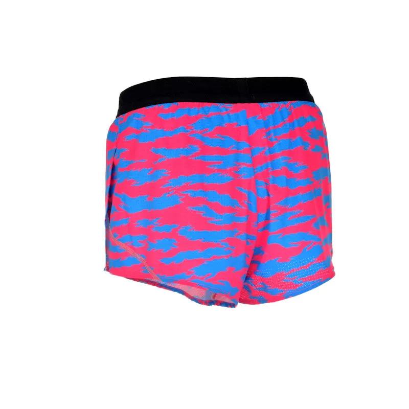 Men's Aeroelite 2" Split Shorts- Torn Camo Pink/Blue