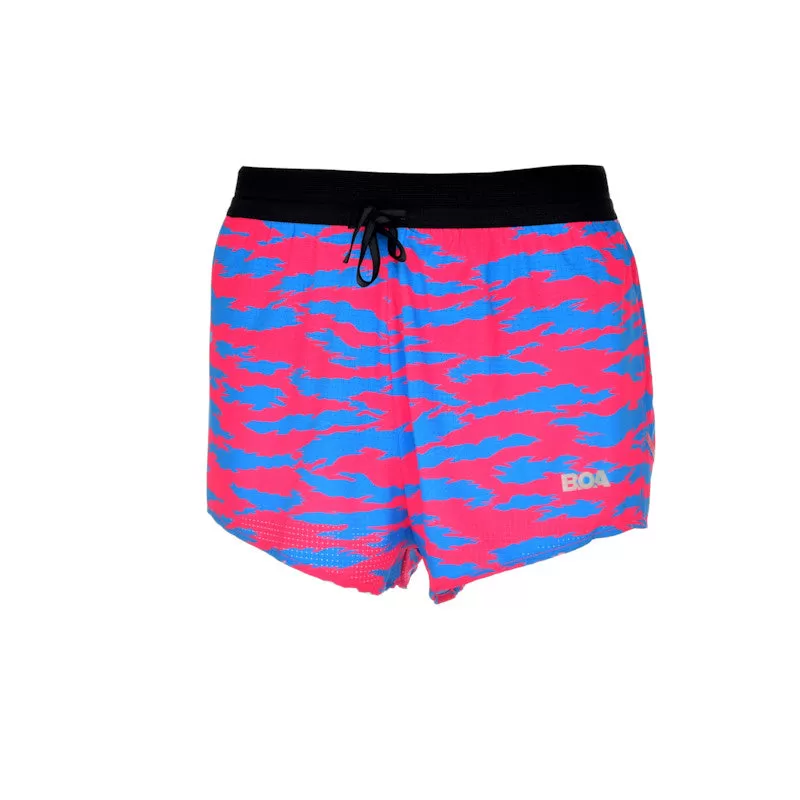 Men's Aeroelite 2" Split Shorts- Torn Camo Pink/Blue