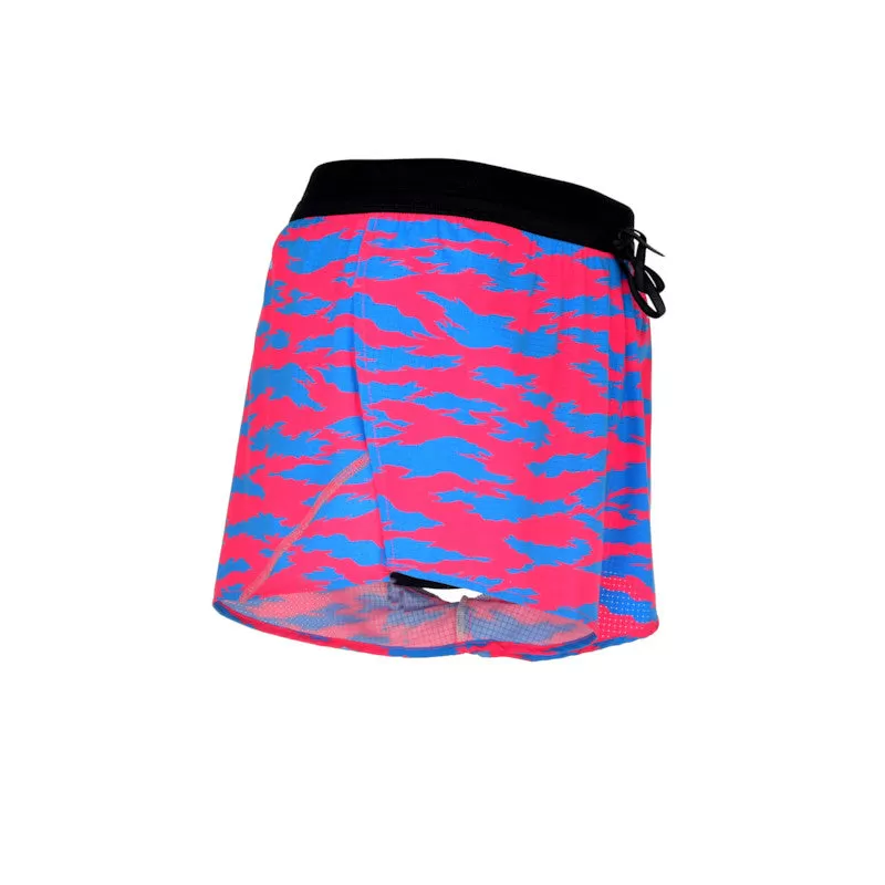 Men's Aeroelite 2" Split Shorts- Torn Camo Pink/Blue