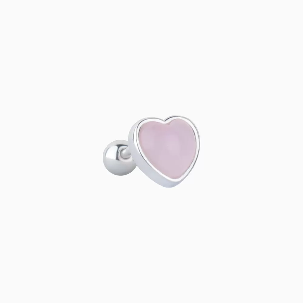 Opal Heart Stud