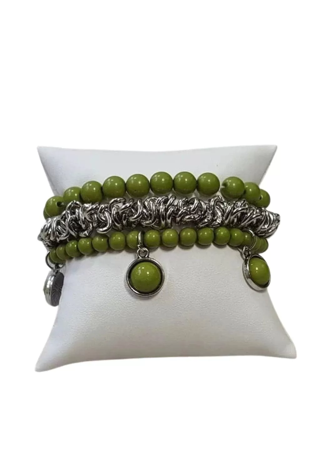 Paparazzi Accessories  - Good Vibes Only #B619 Peg - Green Bracelet