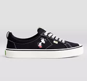 PEANUTS OCA Low Snoopy Skate Black Canvas Sneaker Women