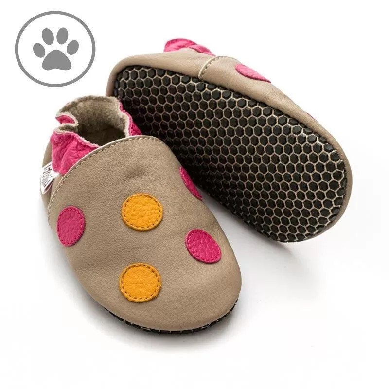 Polka Dots Pink Paw Barfotaskor/ Tofflor, Stl S-4XL