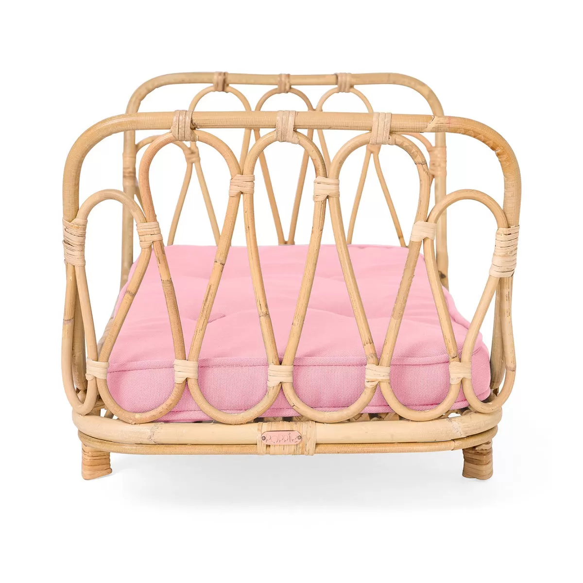 Poppie Rattan Doll Day Bed - Pink